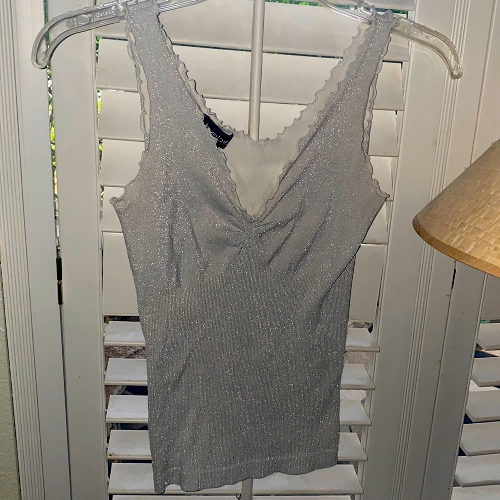 BEBE SILVER CAMI